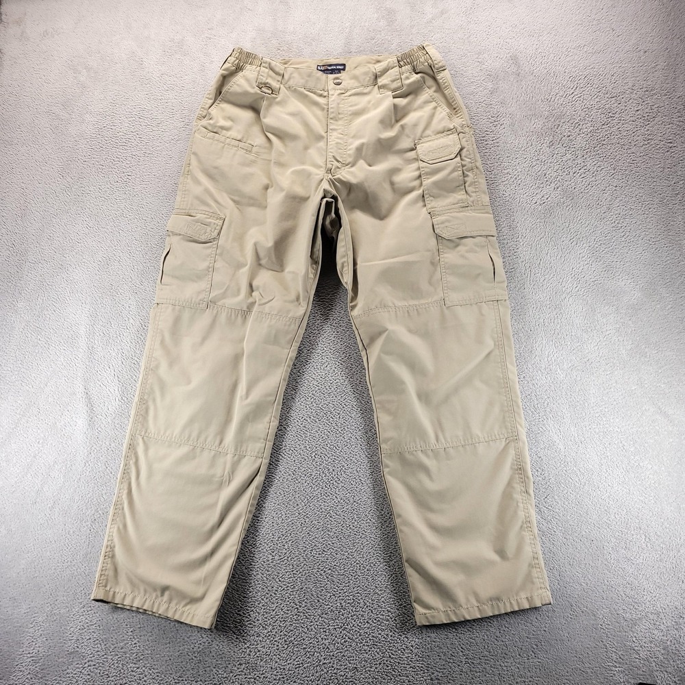 5.11 Tactical Pants Mens 34x32 Beige Cargo Workwear Outdoor Tactical Canvas